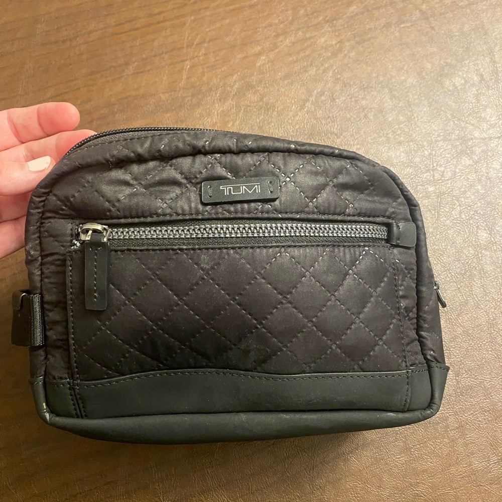 TUMI Quilted Black Toiletry Bag